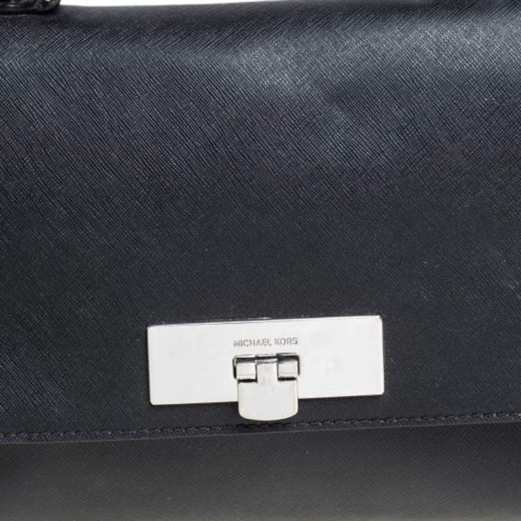 Pre Owned MICHAEL Michael Kors Black Leather Callie Top Handle Bag