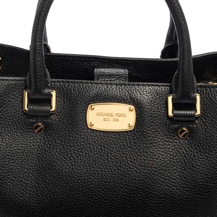 مملوكة مسبقًا MICHAEL Michael Kors Black Leather Satchel