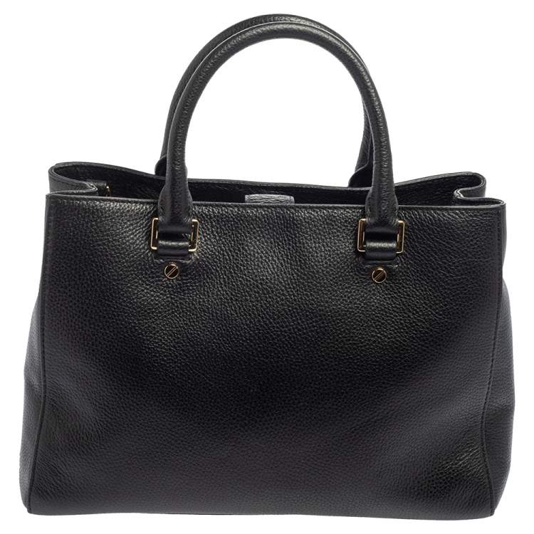 مملوكة مسبقًا MICHAEL Michael Kors Black Leather Satchel