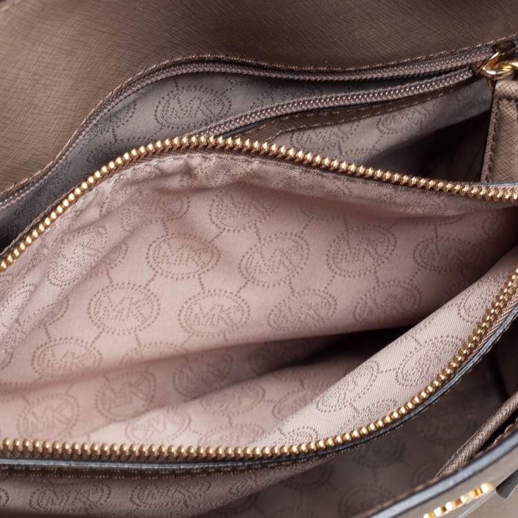 Pre Owned MICHAEL Michael Kors Brown Saffiano Leather Dillon Tote