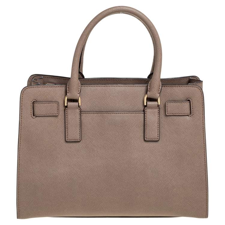 Pre Owned MICHAEL Michael Kors Brown Saffiano Leather Dillon Tote