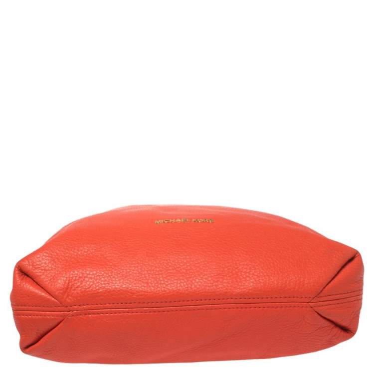 Pre Owned MICHAEL Michael Kors Candy Red Soft Leather Tassel Hobo
