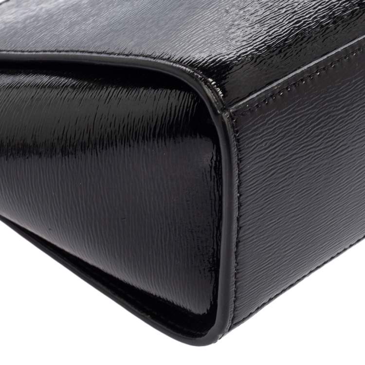 Pre Owned MICHAEL Michael Kors Black Patent Leather Small Selma Crossbody Bag