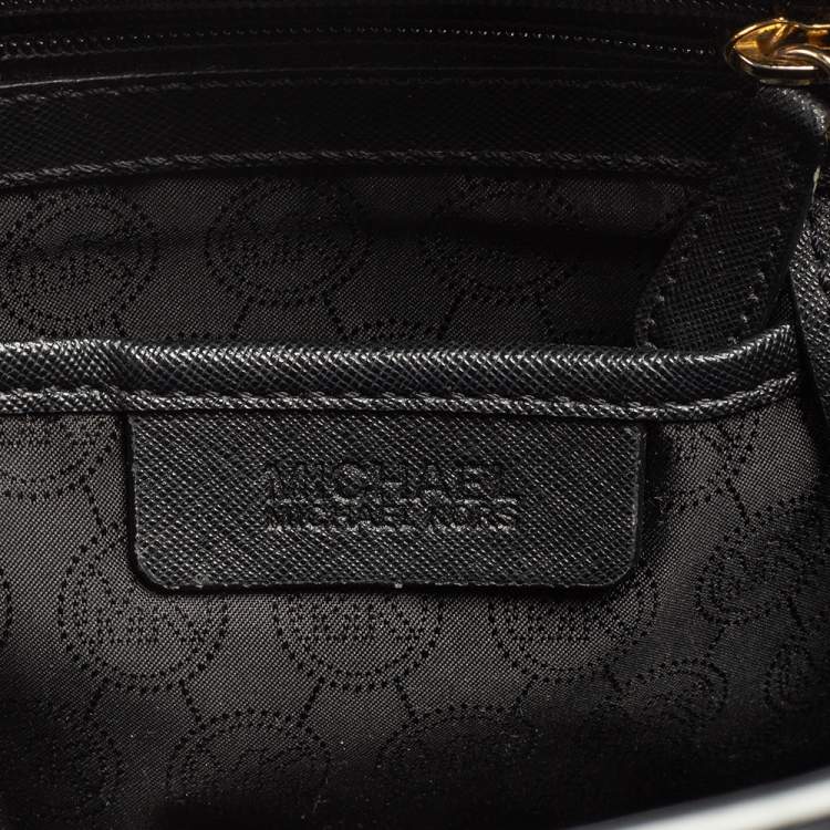 Pre Owned MICHAEL Michael Kors Black Saffiano Leather Large Selma Tote