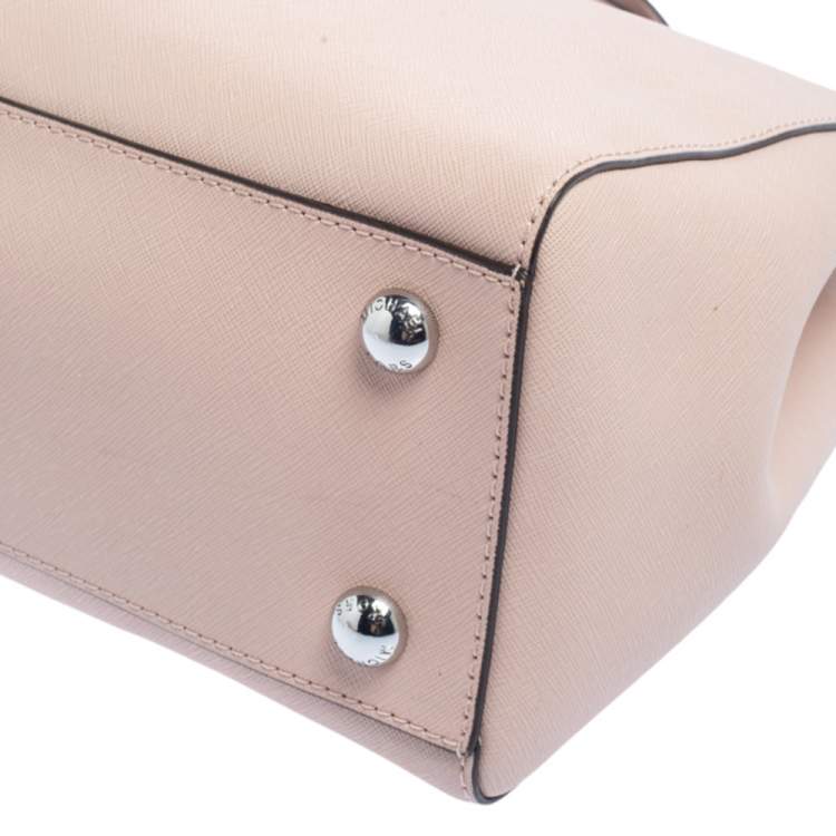 Pre Owned MICHAEL Michael Kors Beige Saffiano Leather Medium Cynthia Tote