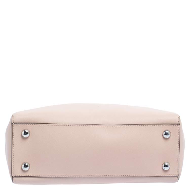 Pre Owned MICHAEL Michael Kors Beige Saffiano Leather Medium Cynthia Tote