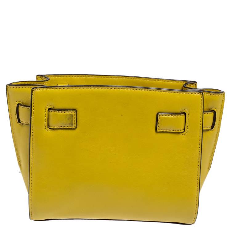 Pre Owned MICHAEL Michael Kors Citrine Leather Hamilton Crossbody Bag