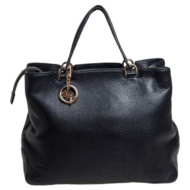 michael kors black soft leather handbag