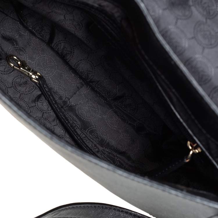 مملوكة مسبقًا MICHAEL Michael Kors Black Saffiano Leather Hamilton Crossbody Bag