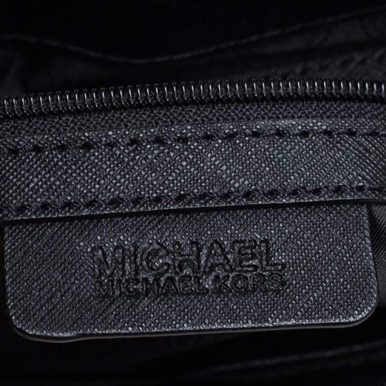 مملوكة مسبقًا MICHAEL Michael Kors Black Saffiano Leather Hamilton Crossbody Bag