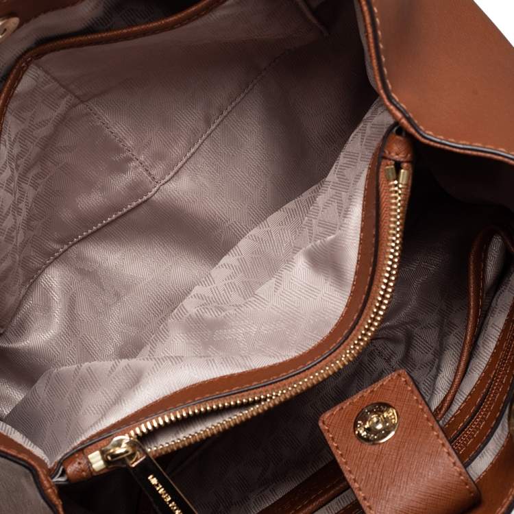 Pre Owned MICHAEL Michael Kors Tan Leather Medium Cynthia Tote