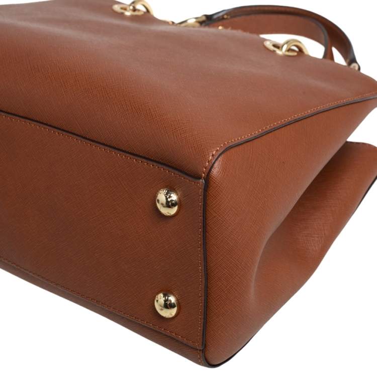 Pre Owned MICHAEL Michael Kors Tan Leather Medium Cynthia Tote