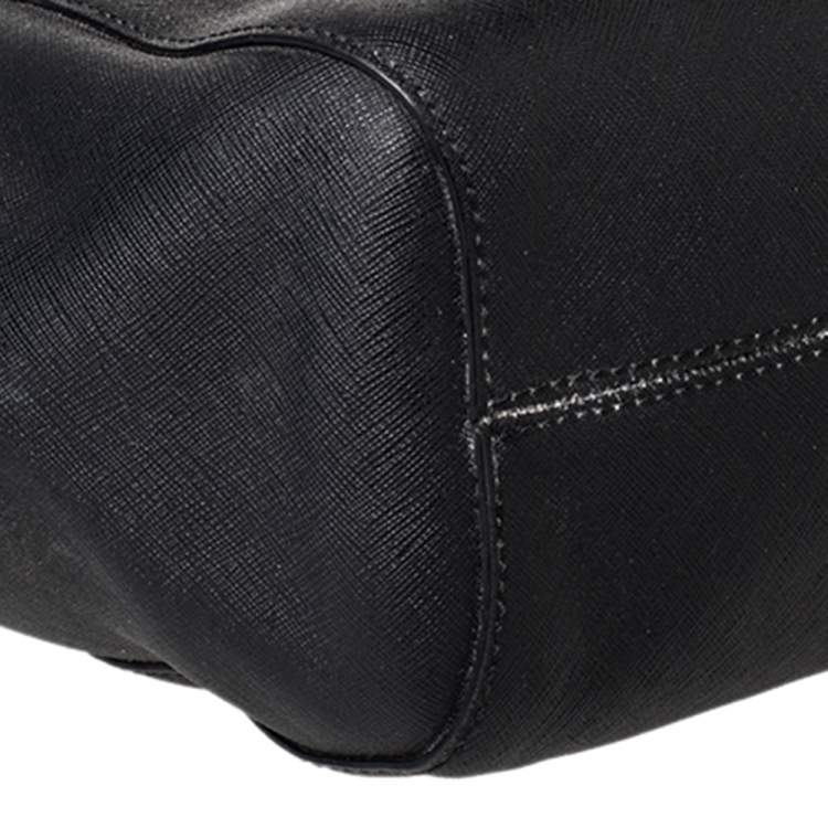 Pre Owned MICHAEL Michael Kors Black Leather Jet Set Tote