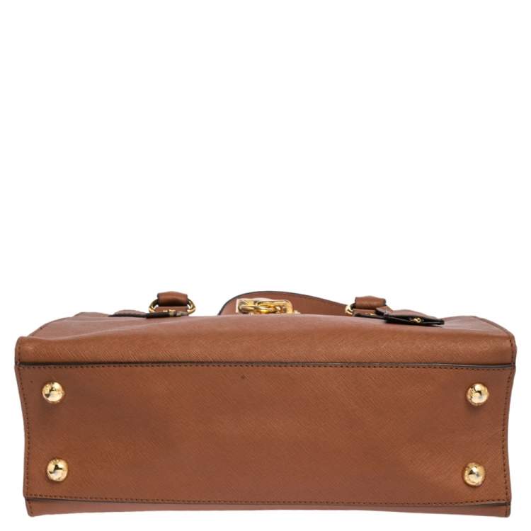 Pre Owned MICHAEL Michael Kors Brown Leather Hamilton East West Tote