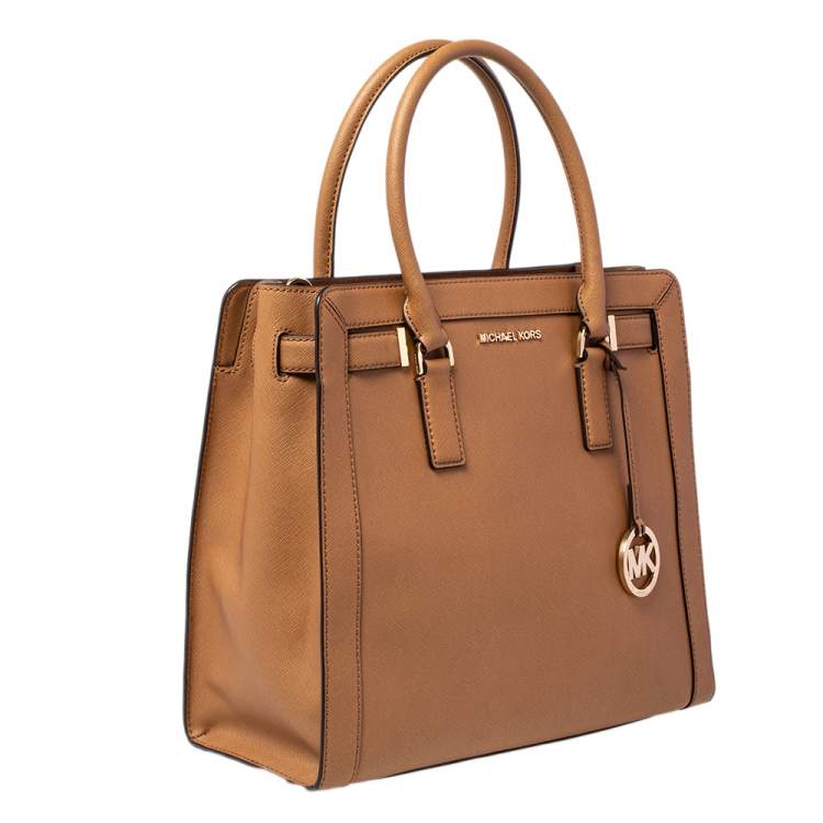 Pre Owned MICHAEL Michael Kors Tan Leather Dillon Tote