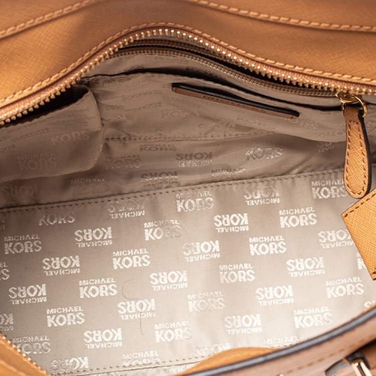 Pre Owned MICHAEL Michael Kors Tan Leather Dillon Tote