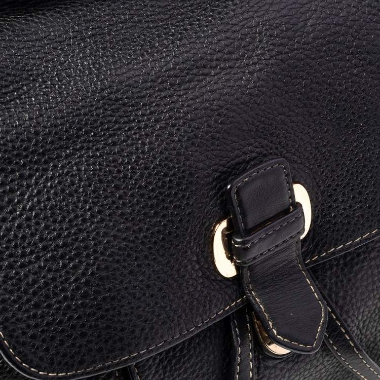 Pre Owned MICHAEL Michael Kors Black Leather Medium Romy Backpack