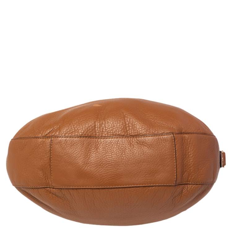 Pre Owned MICHAEL Michael Kors Brown Leather Tassel Hobo