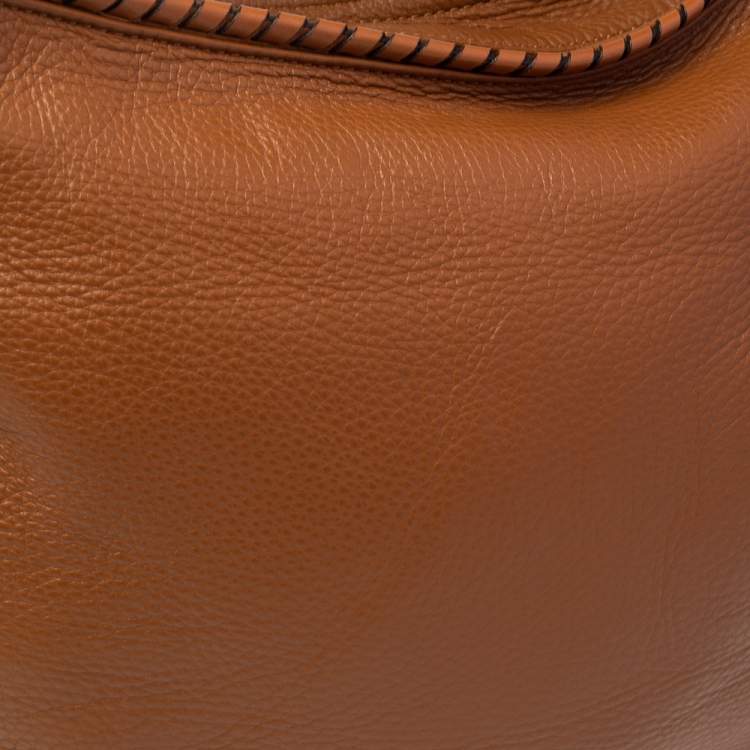 Pre Owned MICHAEL Michael Kors Brown Leather Tassel Hobo