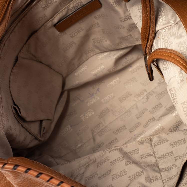 Pre Owned MICHAEL Michael Kors Brown Leather Tassel Hobo