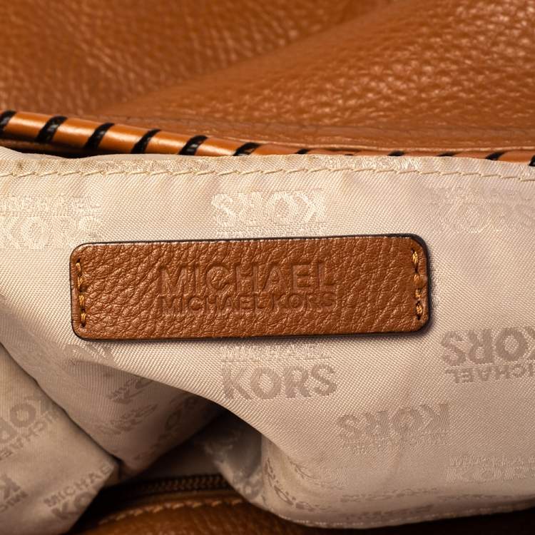 Pre Owned MICHAEL Michael Kors Brown Leather Tassel Hobo