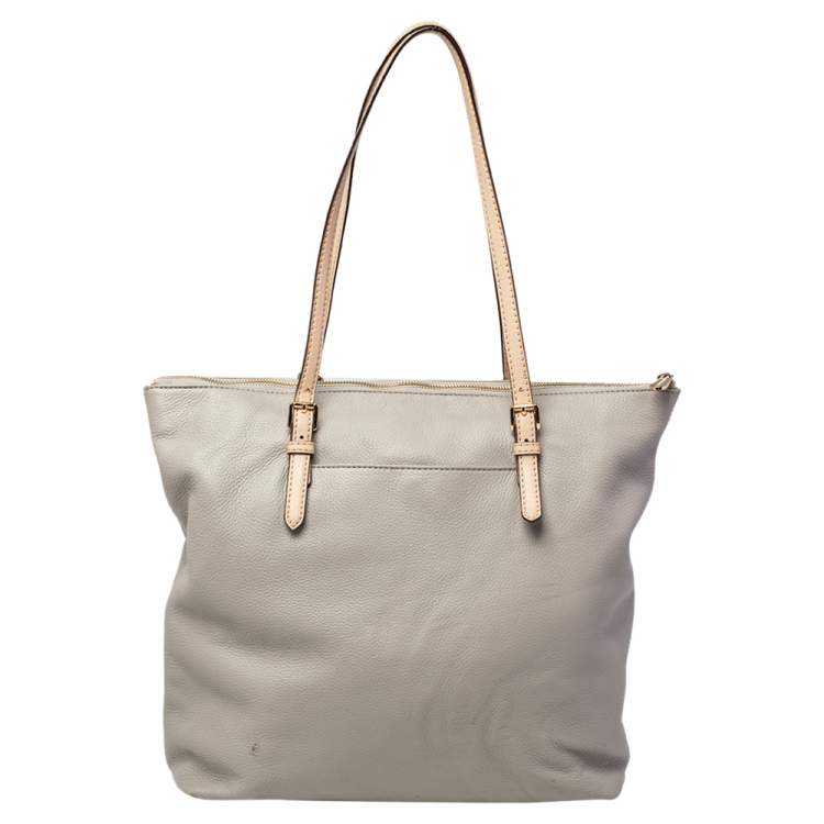 Pre Owned MICHAEL Michael Kors Lilac Leather Large Jet Set Travel Tote