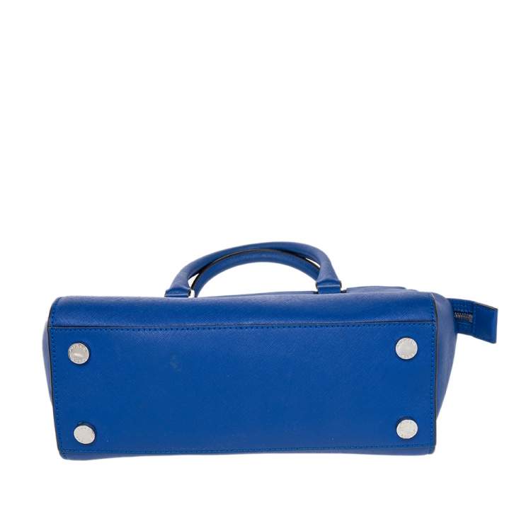Pre Owned MICHAEL Michael Kors Blue Leather Medium Selma Tote