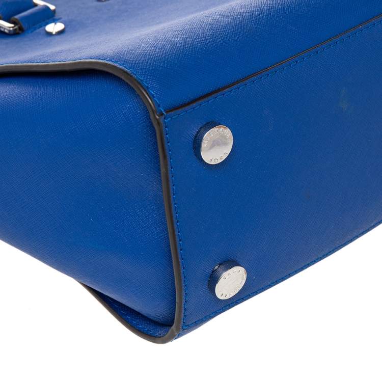 Pre Owned MICHAEL Michael Kors Blue Leather Medium Selma Tote