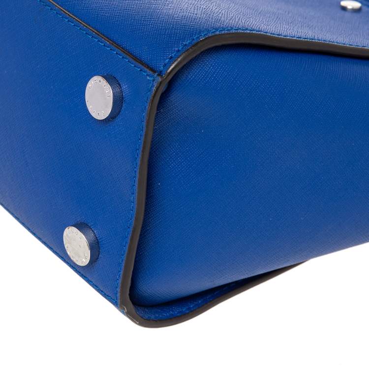 Pre Owned MICHAEL Michael Kors Blue Leather Medium Selma Tote