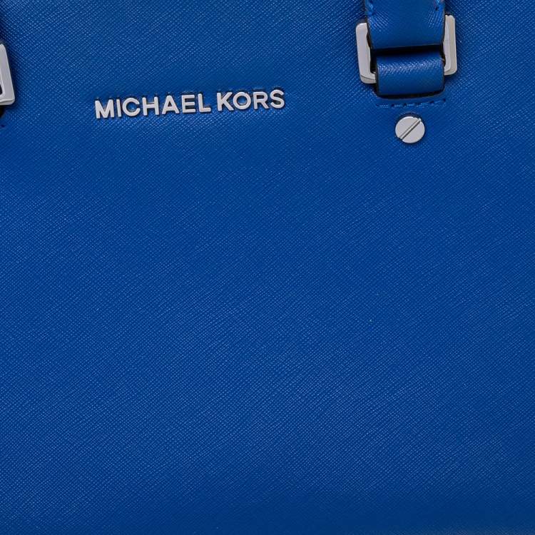 Pre Owned MICHAEL Michael Kors Blue Leather Medium Selma Tote
