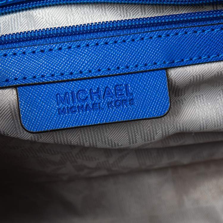 Pre Owned MICHAEL Michael Kors Blue Leather Medium Selma Tote