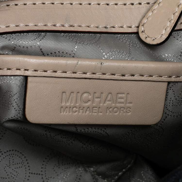Pre Owned MICHAEL Michael Kors Brown Signature Canvas Large Jet Set Tote