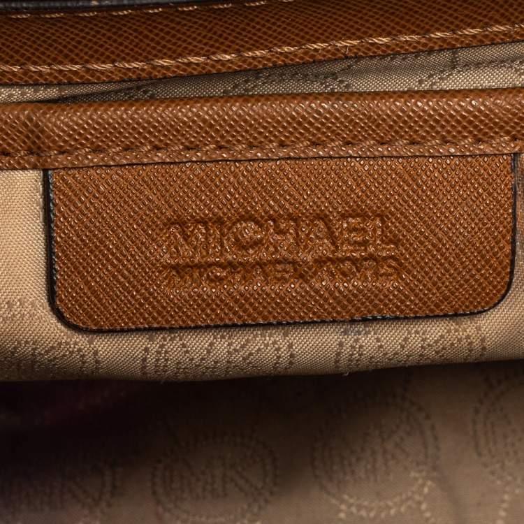 Pre Owned MICHAEL Michael Kors Brown Saffiano Leather Large Selma Tote