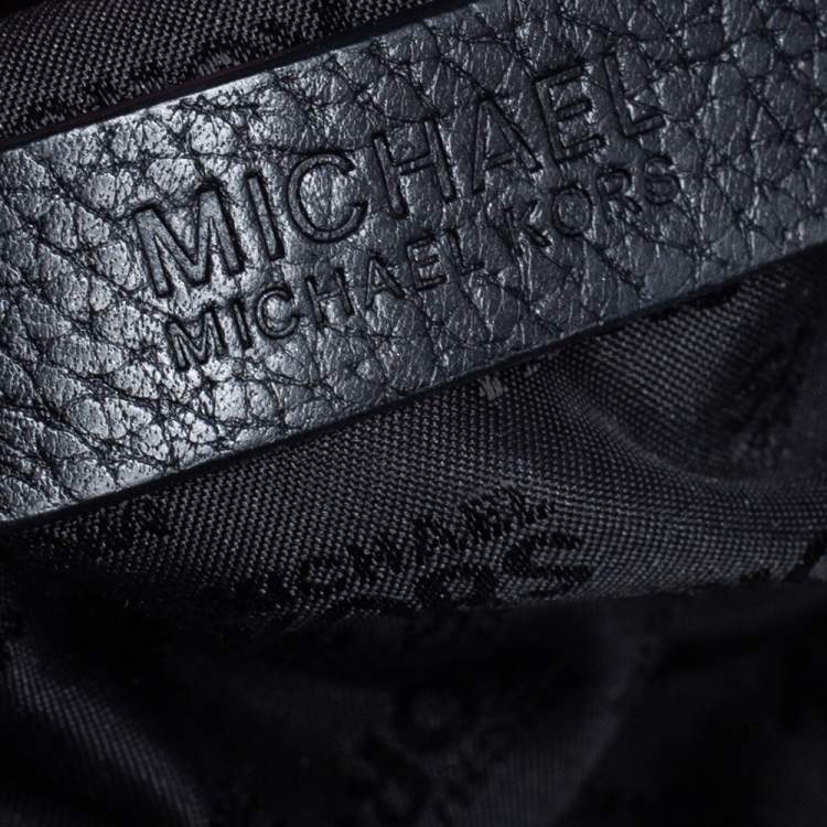 مملوكة مسبقًا MICHAEL Michael Kors Black Grained Leather Bedford Legacy Satchel