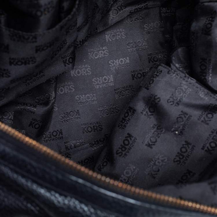 مملوكة مسبقًا MICHAEL Michael Kors Black Grained Leather Bedford Legacy Satchel