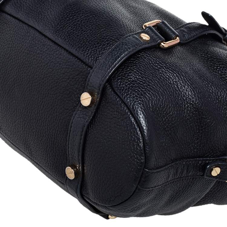 مملوكة مسبقًا MICHAEL Michael Kors Black Grained Leather Bedford Legacy Satchel