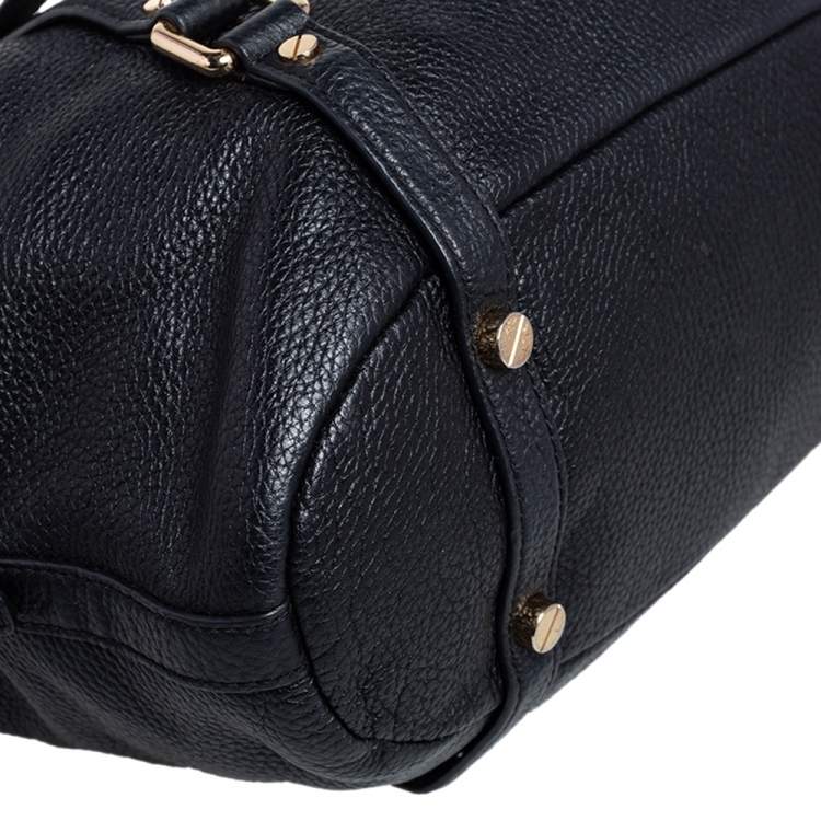 مملوكة مسبقًا MICHAEL Michael Kors Black Grained Leather Bedford Legacy Satchel