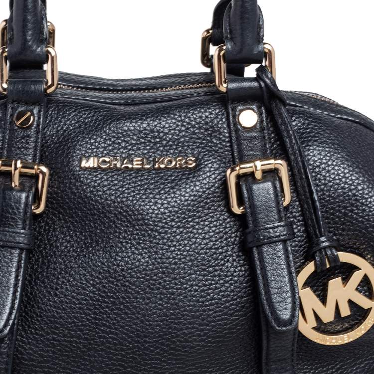 مملوكة مسبقًا MICHAEL Michael Kors Black Grained Leather Bedford Legacy Satchel