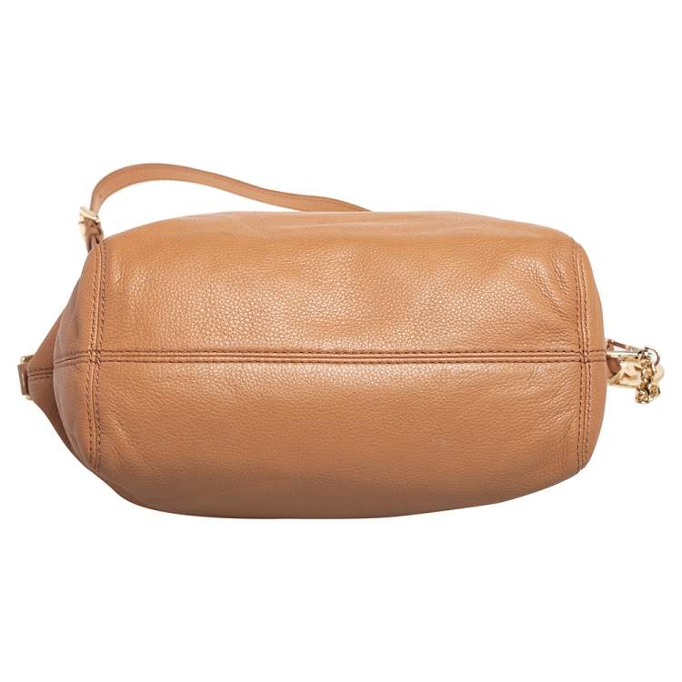 Pre Owned MICHAEL Michael Kors Tan Leather Jet Set Chain Tote