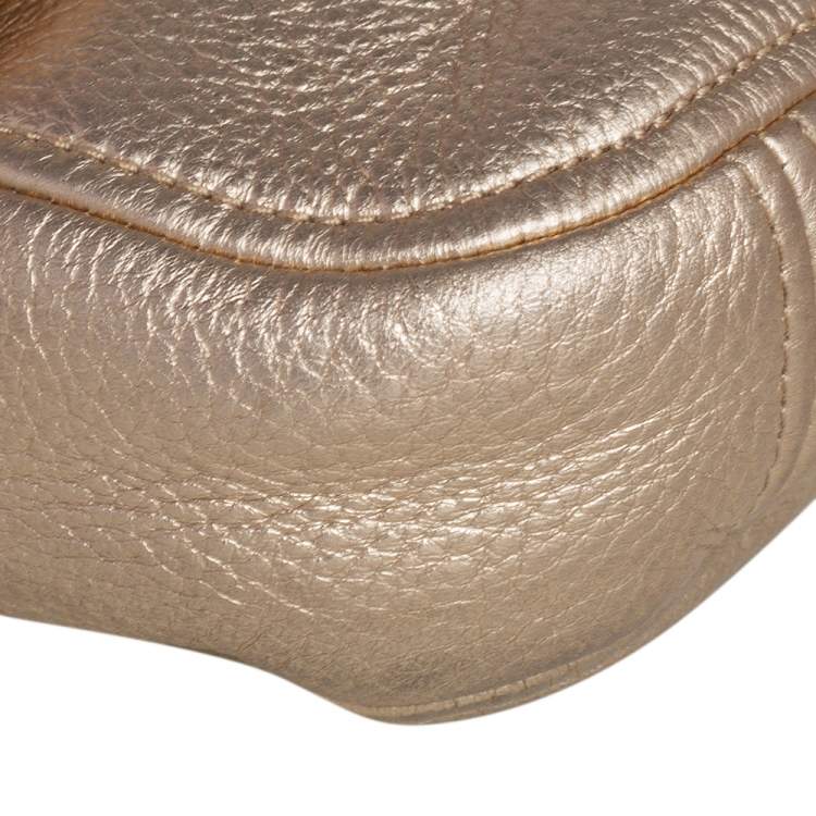 مملوكة مسبقًا MICHAEL Michael Kors Metallic Gold Leather Bedford Crossbody Bag