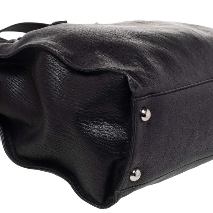Pre Owned MICHAEL Michael Kors Black Leather Hamilton Tote