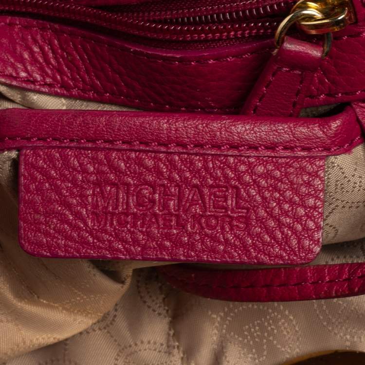 Pre Owned MICHAEL Michael Kors Magenta Leather North South Tote