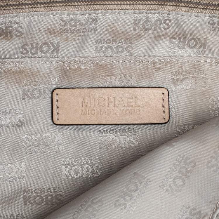 Pre Owned MICHAEL Michael Kors Brown Signature Coated Canvas Tote