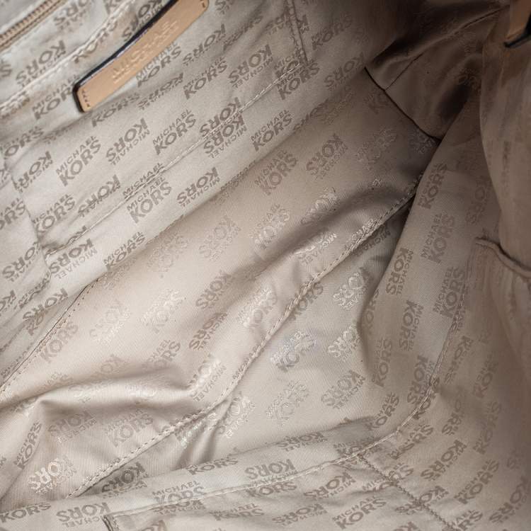 Pre Owned MICHAEL Michael Kors Brown Signature Coated Canvas Tote