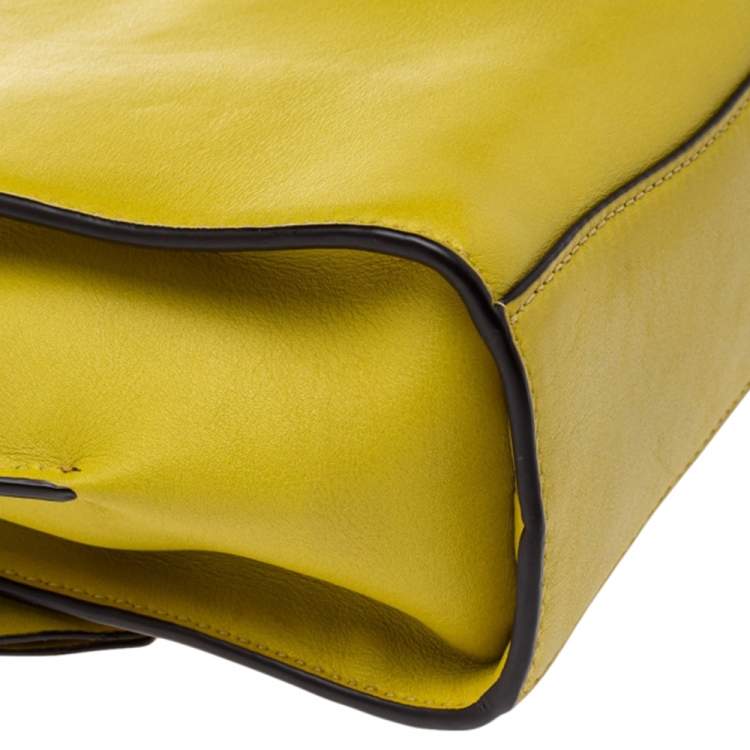 Pre Owned MICHAEL Michael Kors Yellow Leather Hamilton Crossbody Bag