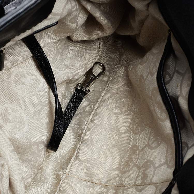 مملوكة مسبقًا Michael Michael Kors Black Leather Medium Hamilton East West Tote