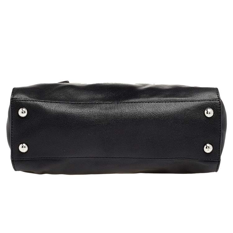 مملوكة مسبقًا Michael Michael Kors Black Leather Medium Hamilton East West Tote