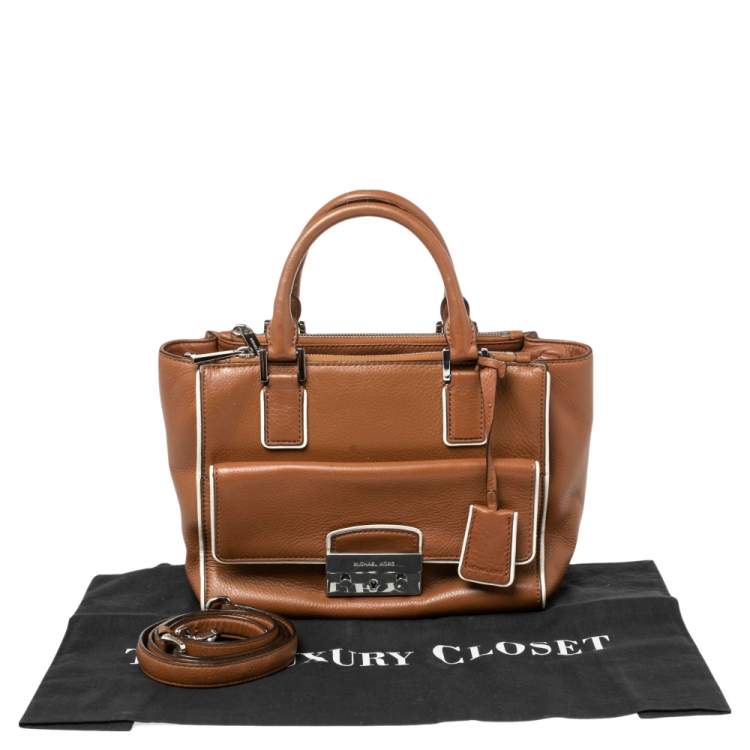 Pre Owned MICHAEL Michael Kors Brown Leather Audrey  Tote