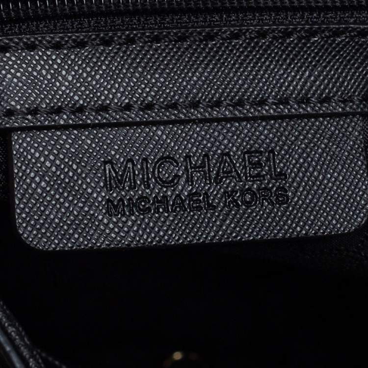 Pre Owned MICHAEL Michael Kors Black Leather Medium Hamilton East West Tote
