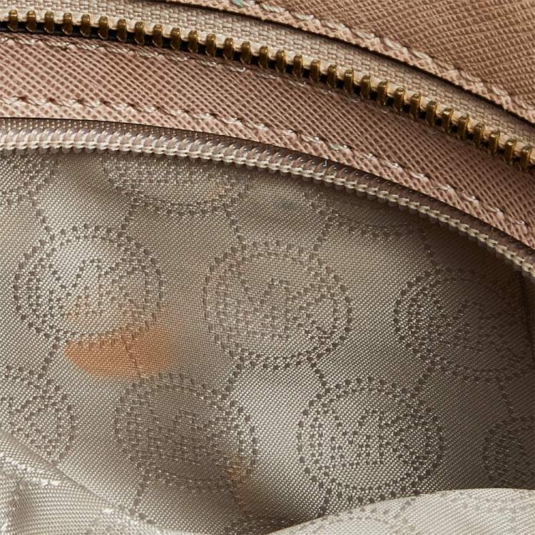 Pre Owned MICHAEL Michael Kors Beige Saffiano Leather Medium Selma Tote